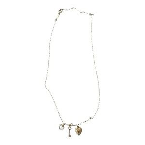 Vintage Catherine Popesco Heart and Key Necklace, 18”